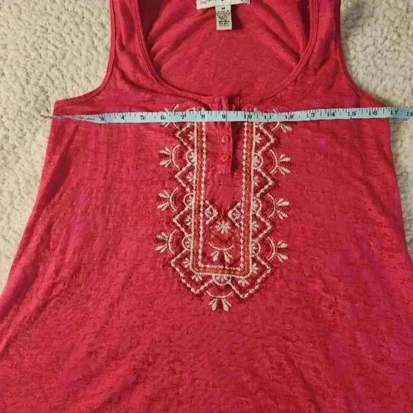 French Laundry Pink Embroidered Sleeveless Top, M - Picture 5 of 7
